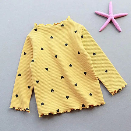 Bear Leader Girls Lovely Heart Print Sweaters 2023 New Autumn Kids Baby Cute Pattern Clothing Fashion Clothes Casual Outfits
