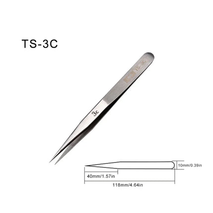 Japan RHINO Tweezers (TS-00/2A/3C/7A/SA/SS) - Precision, for Watch/Phone/Electronics/Jewelry Repair, Hand Tool