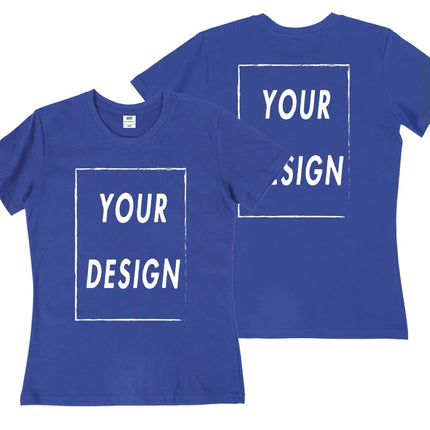 EU Size Custom Team T-shirt for Women, Add Your Own Design in Front and Back, Print and Text, High-quality T-shirt for Men