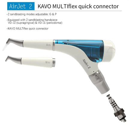 4-Jet Dental Air Polisher System - Kavo Quick Connect Prophy Unit with Adjustable 0-7PSI, Subgingival & Supragingival Cleaning