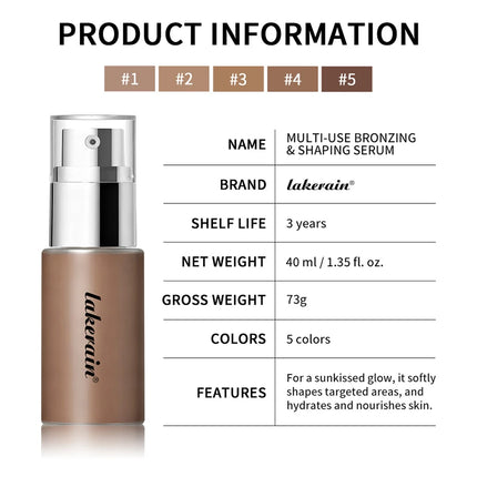 Long Lasting Foundation Serum With Bronzing Shaping Moisturizes Nourishes Skin Brighten Facial Contouring Concealer Cosmetics