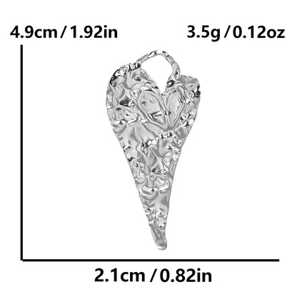 Elegant Love Breloques Stainless Steel Pendants For Jewelry Making Bulk Heart Charm Pendant 5pcs/Lot Materials To Make Bracelets