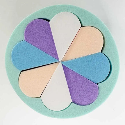 8Pcs Petal Makeup Sponges - Random Color for Foundation/Concealer | Soft Reusable Hypoallergenic Cosmetic Tools