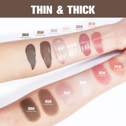 Multifunctional Makeup Pen Liquid Blush Bronzer Contouring Highlighter Pearlescent Fine Flash Sponge Tip Beauty Cosmetics Stick