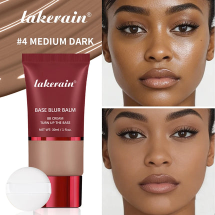 Foundation and Puff  Makeup Base Waterproof Long Lasting Control Oil Matte Bronze Facial Liquid Foundation Cosmetics Makeup