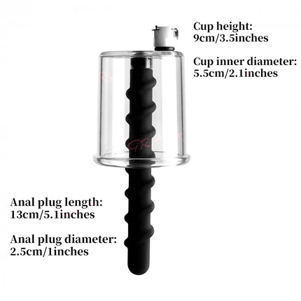 Manual Anal Pump Vacuum Sucking Massage Prostate Stimulator For Man Women Butt Plug Male Masturbator Vagina  Adult Sex Toys