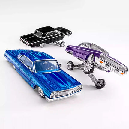 97M Model 1/64 Scale 1964 Impala SS Lowrider Bounce Car Alloy Car Model Classics Adult Souvenir Gift Static Display