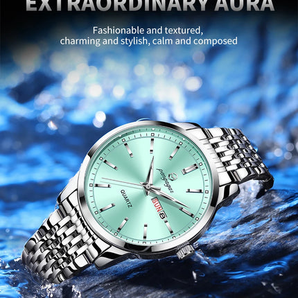 2025 New Top Brand Luxury Men's Wristwatch Waterproof Luminous Date Men's Watches Stainless Steel Quartz 43mm Men's Watch Male Watch