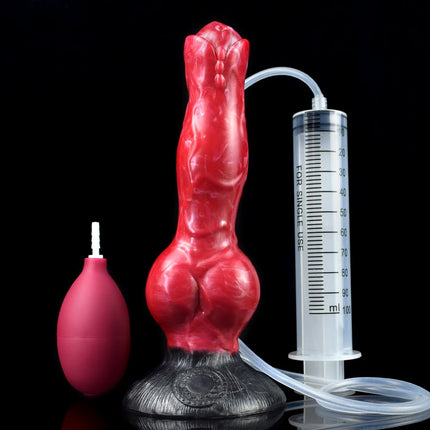 NNSX Fantasy Squirting Dildo with Suction Cup Dog/Wolf Knot Ejaculation Penis Silicone Female Masturbation Adult Anal Sex Toys