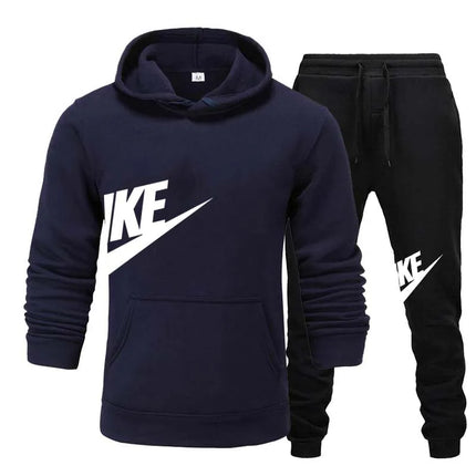 Fashion Outdoor Jogging 2-Piece Set For Men, New Autumn Winter Hooded Sweatshirt And Long Pants Casual Sportswear
