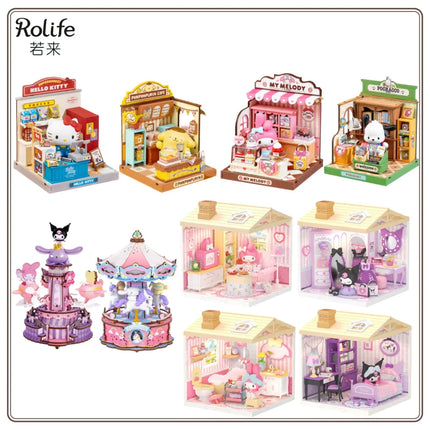 New Rolife Sanrio Dreamland Super Cute Diary Series DIY Handmade Music Box Surprise Assembly Toy Gift Original in Stock