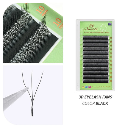 GLAMLASH Brown 3D 4D 5D Eyelashes C/D/L/LU/M Premade Volume Fan W Style Lashes Extension Makeup Tool