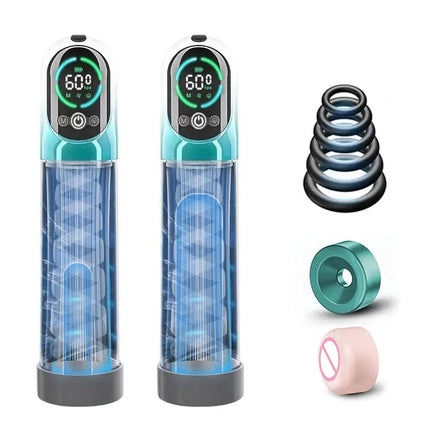 Electric Penis Pump 2 in 1 Vacuum Pump for ED Treatment with 6 Training Modes Automatic Male Masturbators 5 Suction Adult Toys