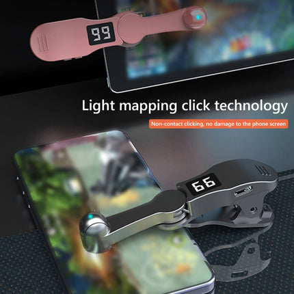 Digital Auto Screen Clicker Automatic Phone Screen Tapper 180° Rotation USB Clip-on Clicker Simulation Finger Continuous Click