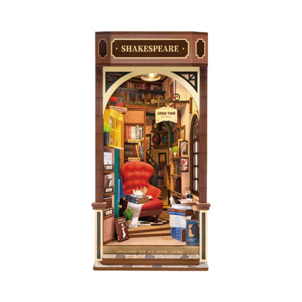 Rolife DIY Book Nook Wooden Miniature Doll House for Bookshelf Insert Furniture