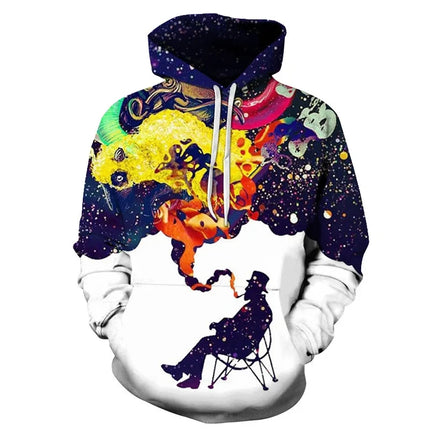 Newest Rainbow Graffiti 3D Printed Man Women Fashion Y2K Hoodie Oversized Streetwear Pullovers Hooded Sweatshirts Kids Clothing