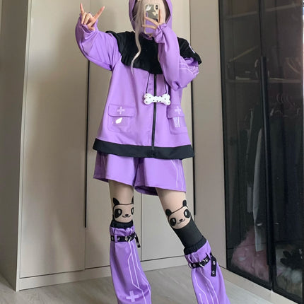 Japanese Mine Style Subculture Cute Sweet Girl Y2k Clothing Loose Casual Cat Ears Hooded Zipper Hoodie Sweatershirt Women Autumn