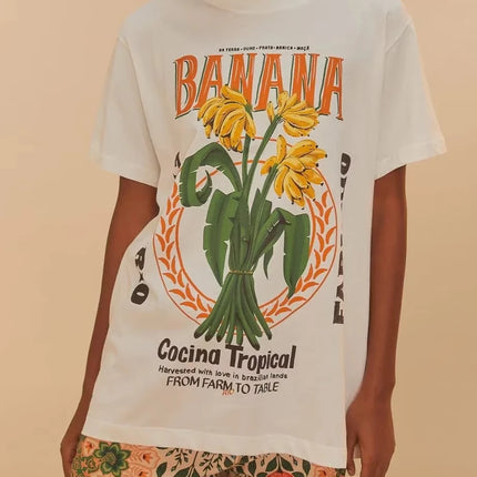Brazil 2025 Spring and Summer New Personality Short-sleeve T-shirt Men Women The Same Cotton Casual T-shirt Y2k Ladies Clothes