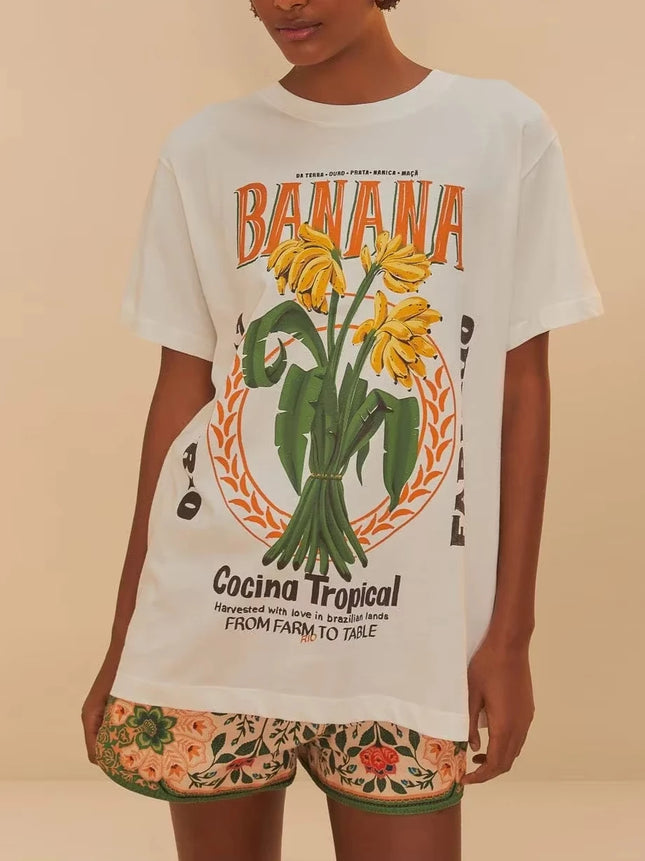 Brazil 2025 Spring and Summer New Personality Short-sleeve T-shirt Men Women The Same Cotton Casual T-shirt Y2k Ladies Clothes