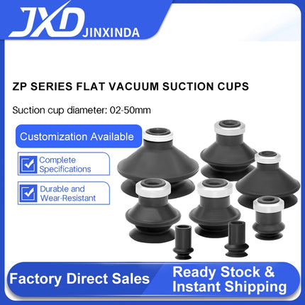 JXD Mini Double Layer Vacuum Sucker ZP-06/08/10/13/16/20/25/32/40/50BN Mini Industry Vacuum Suction Cup With Ring