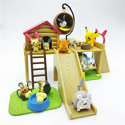 Genuine Rement Pokemon Forest Recreation Ground Series 6 Pcs Blind Box Desktop Ornament Birthday Present Children's Toys