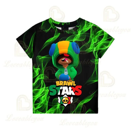 Brawling-Heros 6 To 19 Years Kids Shark T Shirts Mr.P Game 3D Boys Girls Cartoon Tops Teen Clothes