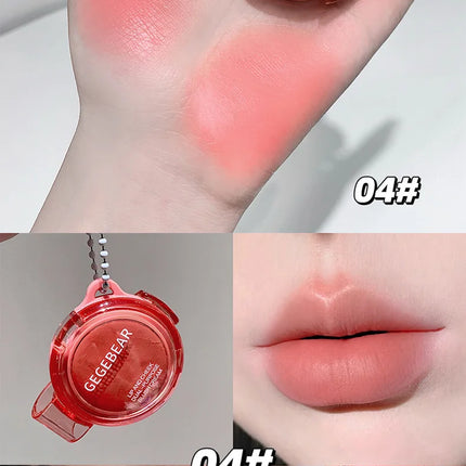 Gege Bear Natural Cream Blush Cheek Color Stick Dual Use Lip And Cheek Gift For Beauty And Health Makeup Fans
