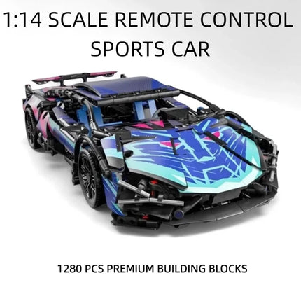 Technical Racing Sport Car Model Building Blocks technic adults 1:14 DIY Supercar Brick Puzzle Toys Kid Adult Gift（1314+granule）