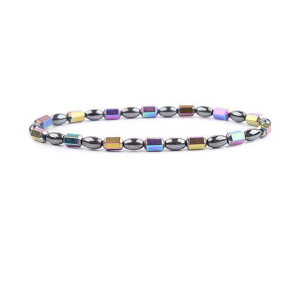 Black Magnetic Black Gallstone Anklet Men Women Lymphatic Detoxification Magnetic Therapy Weight Loss Slimming Bracelet
