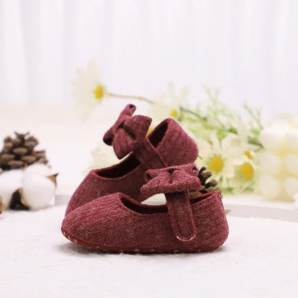 Adorable Bowknot Mary Jane Shoes For Baby Girls - Lightweight, Non-Slip & Soft Flat Sole For Indoor/Outdoor Walking All Year Rou