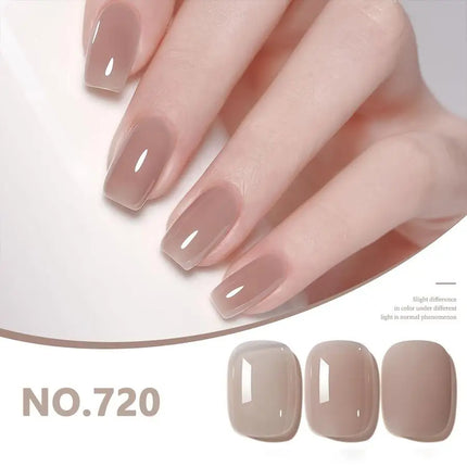 Autumn Winter Chocolate Brown Nail Polish Gel Maillard Caramel Color Gel Nail Supplies for Professional Nail Art DIY Nail Salon