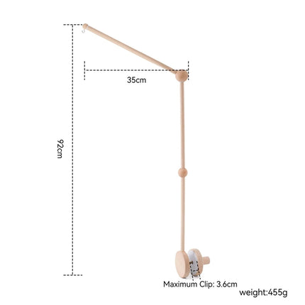 Baby Mobile Toy Wooden 0-12 Months Rattle Toy Baby Crib Mobile Toy Teddy Plush Alpaca Crib Bell Hanging Toy Baby Crib Bracket