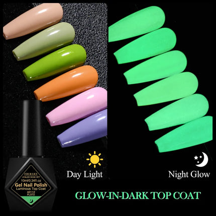 10ml Milk White Luminous Top Coat Gel Nail Polish Neon UV LED Nails Gel Soak Off Gel Varnish Fluorescent Nail Art Nail Supplies