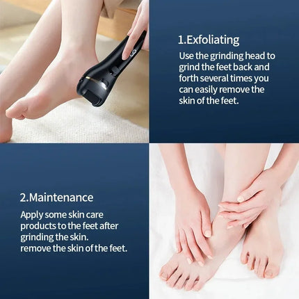 USB Powered Rechargeable Electric Foot Grinder Callus Remover with Adjustable Speeds for Men & Women's Pedicure And Personal Sel