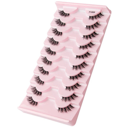 Half Lashes Mink Eyelashes Natural Soft Cat Eye False Eyelashes Long Wispy 3D Mink Lashes Makeup Eyelash Extension Fake Lashes