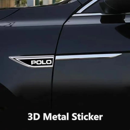 Car Body Protective Metal Sticker Auto Door Car Fender Side Blade Badge For Volkswagen VW Polo 6R 6N 6N2 6C 9N 9N3 Rline R Line