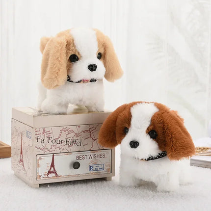 Electric Walking Dog Plush Toy Simulated Puppy Electronic Pet Children Interactive Toy Stalls Prop Home Decoration Ornament Gift