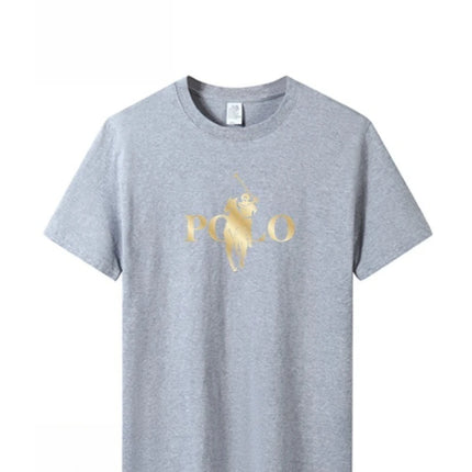Summer Trendy Brand Men's Clothes Business Casual Short-sleeved T-shirt Fit and Versatile Crew Neck Top Breathable T-shirt