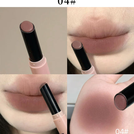 Rouge à Lèvres Violet Gris Fumé Fini Velours Mat Application Douce Mousse à Lèvres Teinte Lèvres Imperméable Brillante Effet Miroir Maquillage Non Décolorant