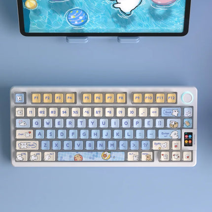 2025 New Eva Rebuild Of Evan Anime Figure Four Sided Side Transparent Pbt Thermal Sublimation Transparent Crystal  Key Cap Gifts