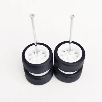 1/64 Mini Car Wheels 11mm Tires Tyres 1:64 Model Cars Rims Mirror Disc Claw Shape For Hot Wheel/Matchbox/Domeka