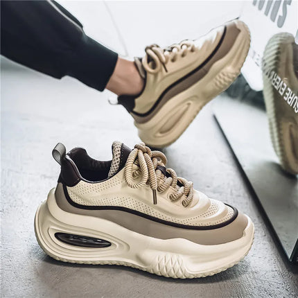 Men's Casual Sports Shoes, Fashionable Thick-Soled Skateboarding Shoes, Trendy and Comfortable Men's Outdoor Shoes