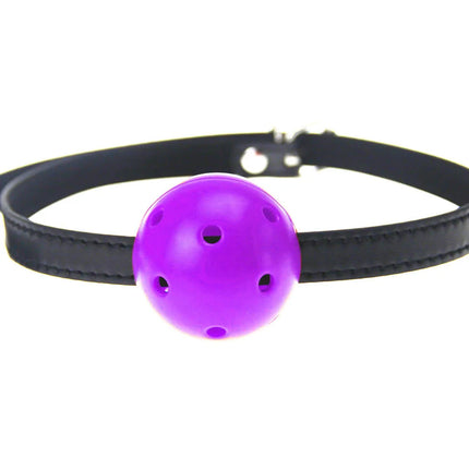 Hollow  Breathable Ball Mouth Gag Oral Fixation PU Leather mouth stuffed Adult Games For Couples Flirting Sex Products Toys