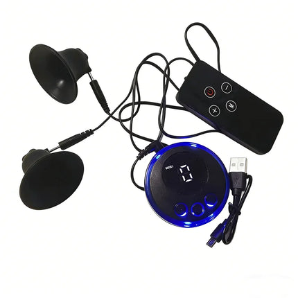 8 Modes Electric Shock Silicone Nipples Clamps Breast Stimulation Sucker Pumps Chest Massage Sex Toys for Women Adult Games