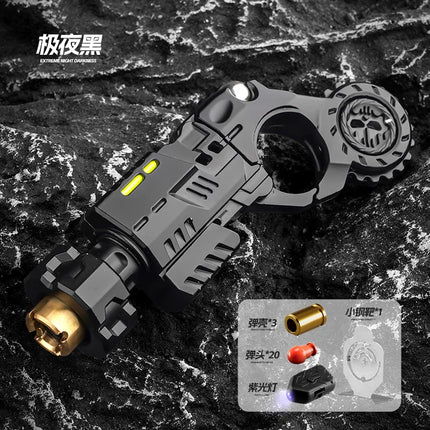 Mini Metal EDC Stress Relief Toy Pistol Guns Eject Fidget Roller Spinner Mechanical Slider Ratchet Wheel Paragraph Ring Adults