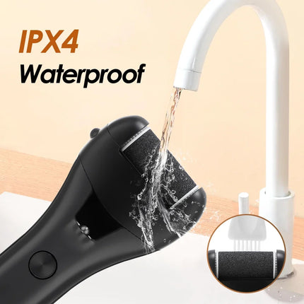 Electric Callus Remover Professional Foot File Pedicure Machine 3 Heads IPX4 Waterproof Rechargeable Heel Dead Skin Scrubber