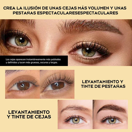 Gollee Eyebrow Tint Set 6ml Natural Classic Black Eyelash Brow Tint Kit Semi Permanent Lasting Brow Lash Tint Waterproof Set