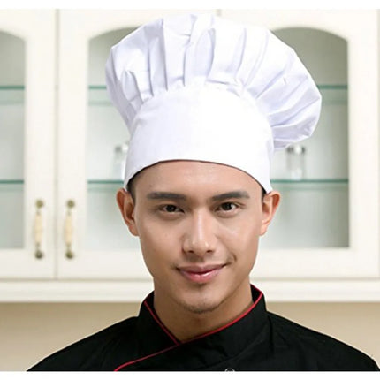 Hyzrz Chef Hat Adult Adjustable Elastic Baker Kitchen Cooking Chef Cap