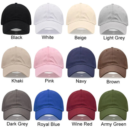 Custom Baseball Cap Embroidered Text Name Logo Soft Washed Cotton Dad Hats for Men Women ﻿ ﻿