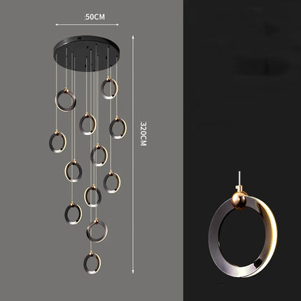 Modern home decoration crystal chandelier, stair Pendant lamp, living room Pendant lights, interior lighting